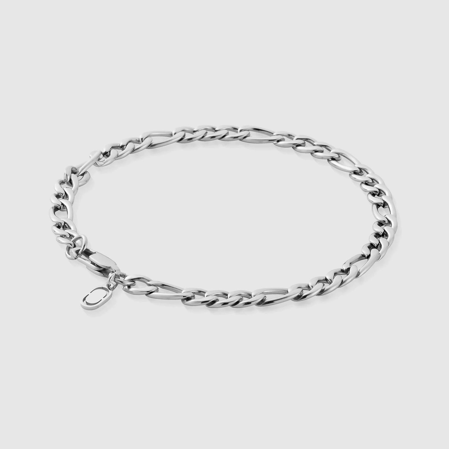 Bracelet en argent à maillons ronds