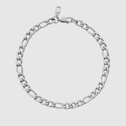 Bracelet en argent à maillons ronds